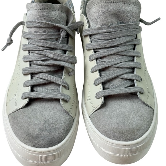 P448 Thea Platform Sneaker Women’s Size EU 40 9.5 Leather Grey White New WOBox - Picture 11 of 14